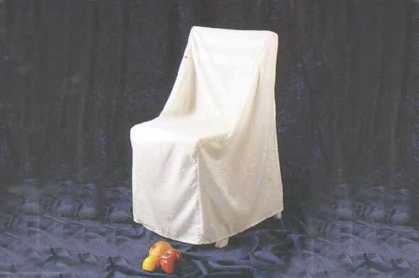 Funda blanca para silla de madera